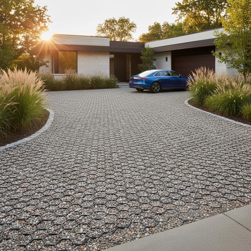 Featured image for Gravel Grids Solve the Shifting Driveway Problem