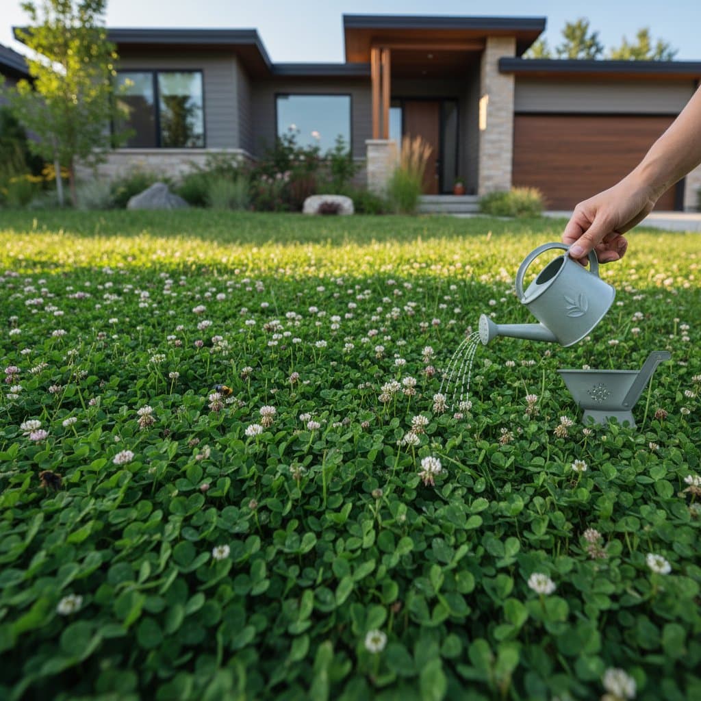 Featured image for Why Clover Lawns Need Less and Give More Back