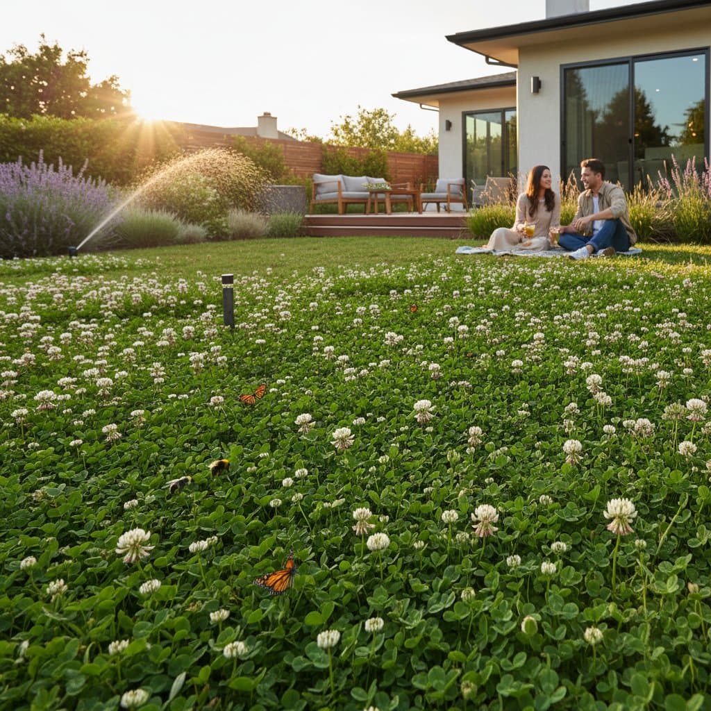 Featured image for Why Clover Lawns Use Less Water Than Grass