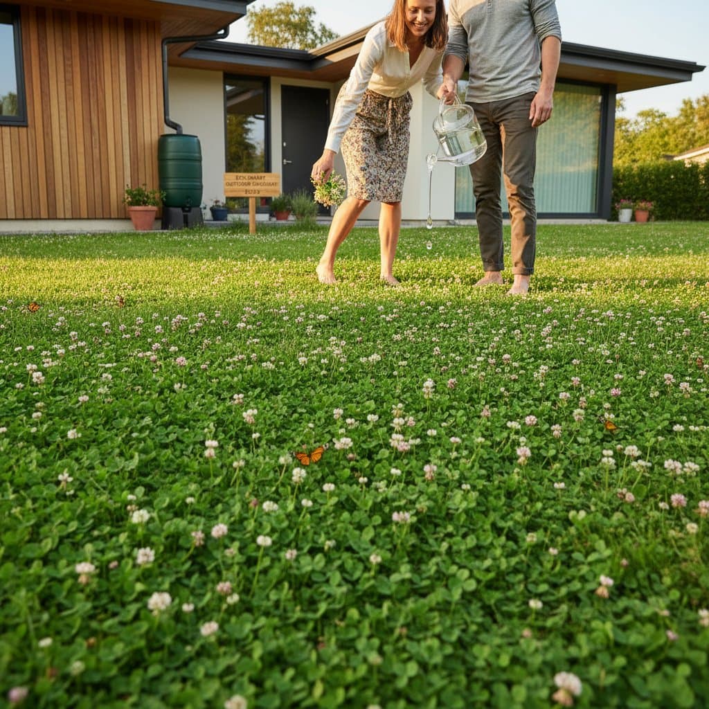 Featured image for Clover Lawns Need Less Water and Stay Green Longer