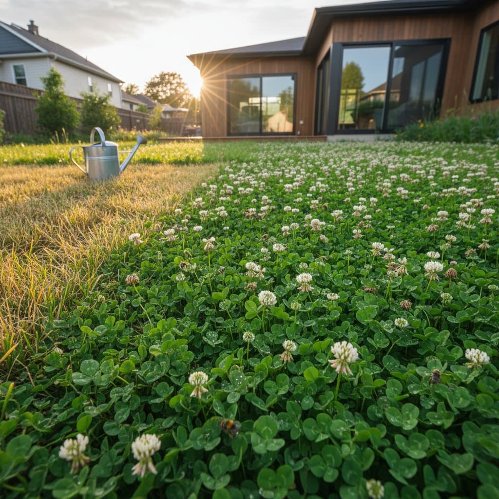 Featured image for Why Clover Lawns Need Less Water Than Grass