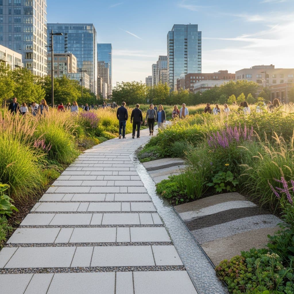 Featured image for EPA Bioswale Walkways Filter Runoff and Recharge Groundwater