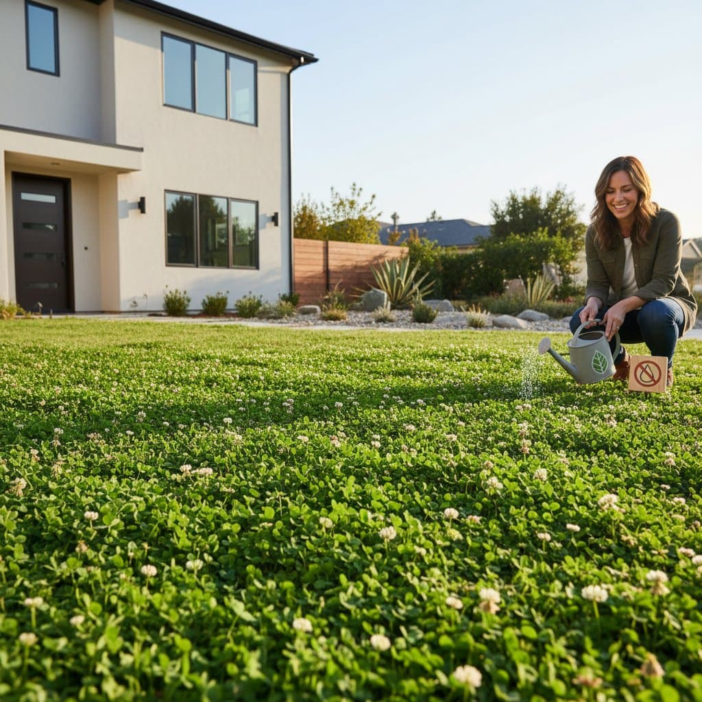 Featured image for Clover Lawns Use 75% Less Water Than Grass