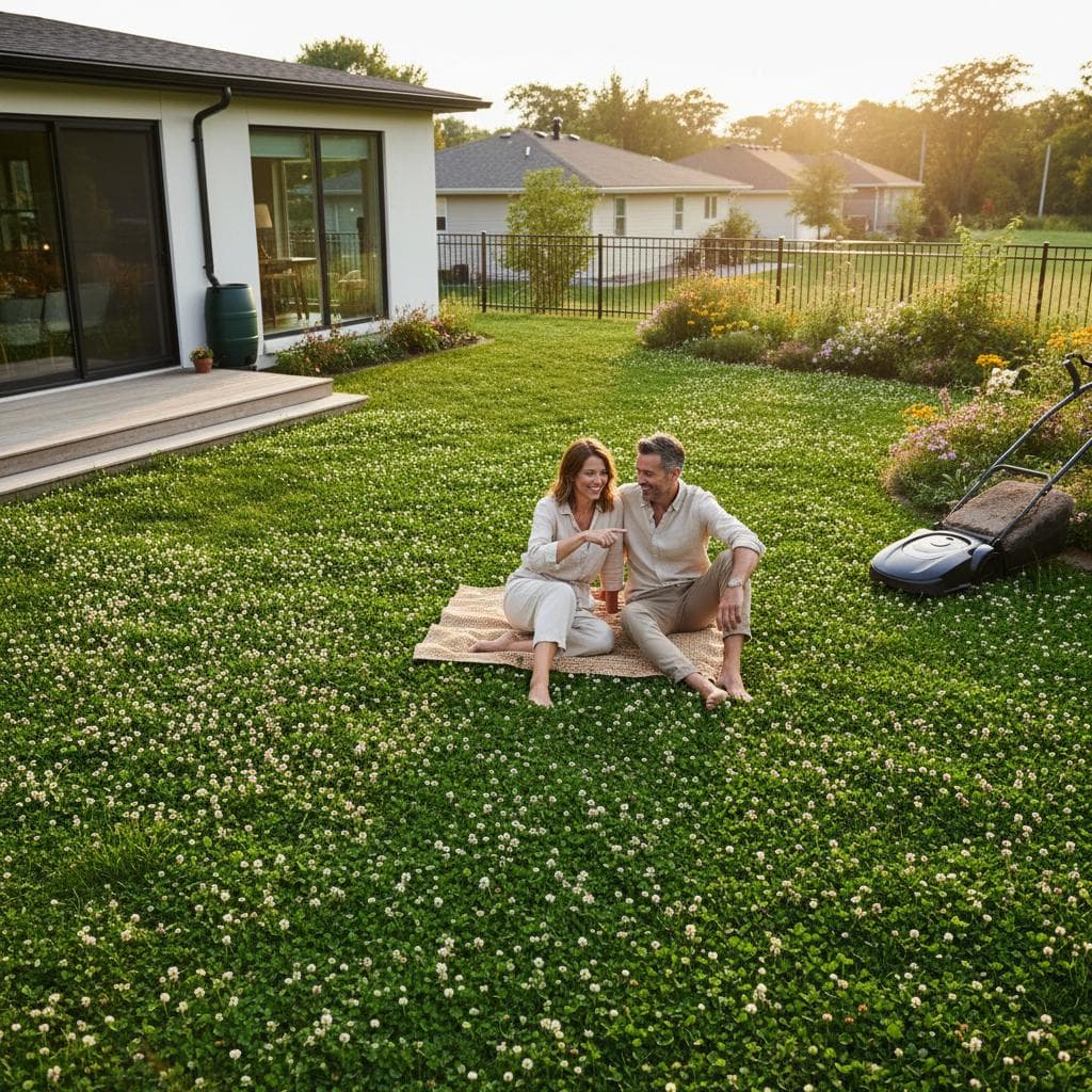 Featured image for Maria and Daniel Ditched Grass for Clover Lawn Care
